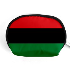 Pan African Unia Flag Colors Red Black Green Horizontal Stripes Accessory Pouches (medium)  by yoursparklingshop