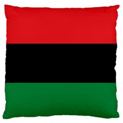 Pan African Unia Flag Colors Red Black Green Horizontal Stripes Large Flano Cushion Case (two Sides) by yoursparklingshop