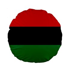 Pan African Unia Flag Colors Red Black Green Horizontal Stripes Standard 15  Premium Flano Round Cushions by yoursparklingshop