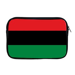 Pan African Unia Flag Colors Red Black Green Horizontal Stripes Apple Macbook Pro 17  Zipper Case by yoursparklingshop