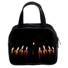 Hanukkah Chanukah Menorah Candles Candlelight Jewish Festival Of Lights Classic Handbags (2 Sides) by yoursparklingshop