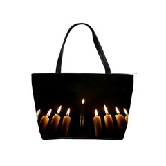 Hanukkah Chanukah Menorah Candles Candlelight Jewish Festival Of Lights Shoulder Handbags by yoursparklingshop