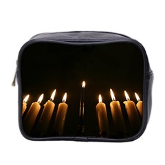 Hanukkah Chanukah Menorah Candles Candlelight Jewish Festival Of Lights Mini Toiletries Bag 2-side by yoursparklingshop