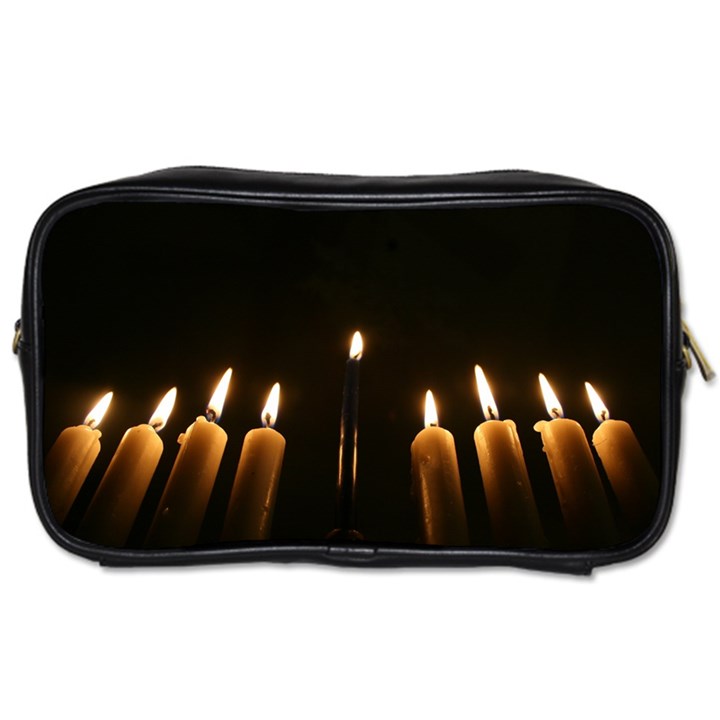 Hanukkah Chanukah Menorah Candles Candlelight Jewish Festival Of Lights Toiletries Bags