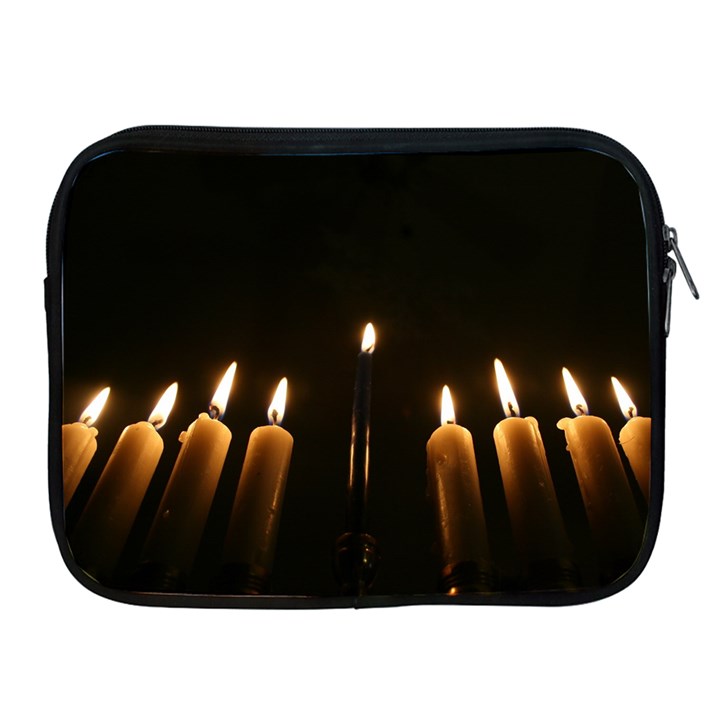 Hanukkah Chanukah Menorah Candles Candlelight Jewish Festival Of Lights Apple iPad 2/3/4 Zipper Cases