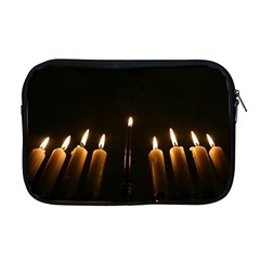 Hanukkah Chanukah Menorah Candles Candlelight Jewish Festival Of Lights Apple Macbook Pro 17  Zipper Case by yoursparklingshop