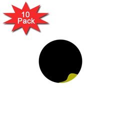 Black And Yellow 1  Mini Buttons (10 Pack)  by Valentinaart