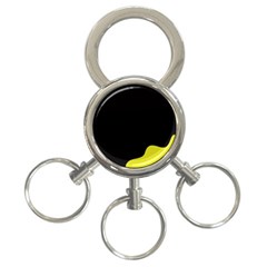 Black And Yellow 3-ring Key Chains by Valentinaart