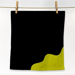 Black And Yellow Face Towel by Valentinaart