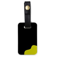 Black And Yellow Luggage Tags (one Side)  by Valentinaart