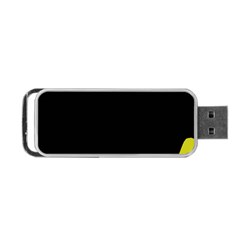 Black And Yellow Portable Usb Flash (two Sides) by Valentinaart