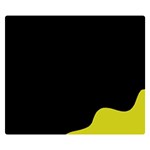 Black and yellow Double Sided Flano Blanket (Small)  50 x40  Blanket Back