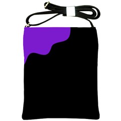 Purple And Black Shoulder Sling Bags by Valentinaart