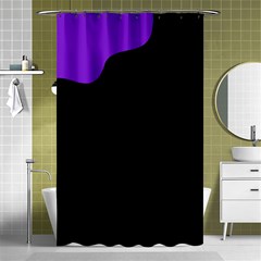 Purple And Black Shower Curtain 48  X 72  (small)  by Valentinaart