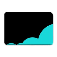 Black And Cyan Small Doormat 