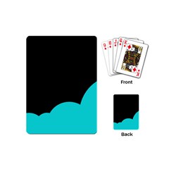 Black And Cyan Playing Cards (mini)  by Valentinaart