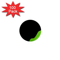 Black And Green 1  Mini Magnets (100 Pack)  by Valentinaart