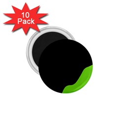 Black And Green 1 75  Magnets (10 Pack)  by Valentinaart