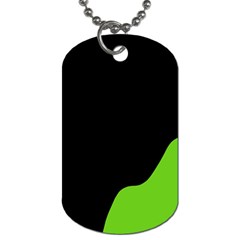 Black And Green Dog Tag (two Sides) by Valentinaart