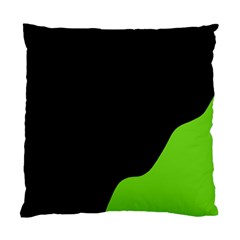 Black And Green Standard Cushion Case (one Side) by Valentinaart