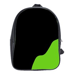 Black And Green School Bags(large)  by Valentinaart