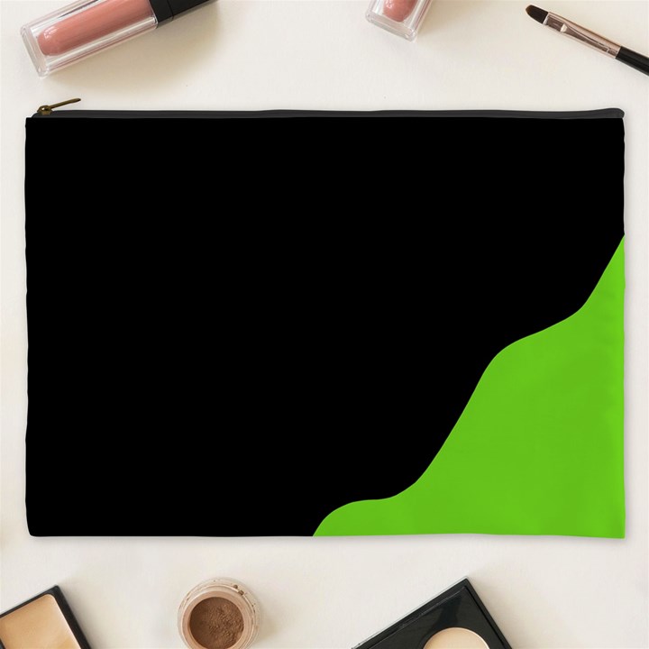 Black and green Cosmetic Bag (XXXL) 