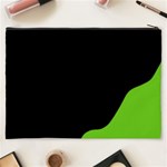 Black and green Cosmetic Bag (XXXL)  Back