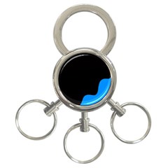 Blue And Black 3-ring Key Chains by Valentinaart