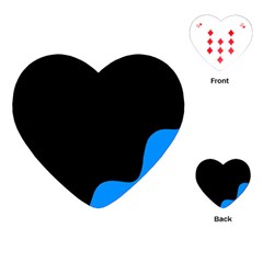 Blue And Black Playing Cards (heart)  by Valentinaart