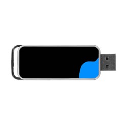 Blue And Black Portable Usb Flash (two Sides) by Valentinaart