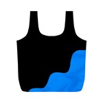 Blue and black Full Print Recycle Bags (M)  Back