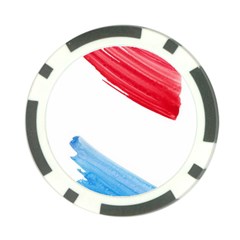 Tricolor Banner Flag, Red White Blue Poker Chip Card Guards by picsaspassion