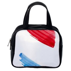 Tricolor Banner Flag, Red White Blue Classic Handbags (one Side) by picsaspassion