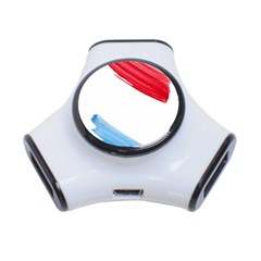 Tricolor Banner Flag, Red White Blue 3-port Usb Hub by picsaspassion