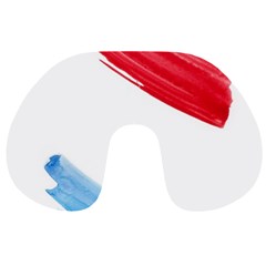 Tricolor Banner Flag, Red White Blue Travel Neck Pillows by picsaspassion