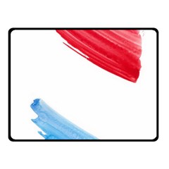 Tricolor Banner Flag, Red White Blue Double Sided Fleece Blanket (small)  by picsaspassion