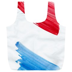 Tricolor Banner Flag, Red White Blue Full Print Recycle Bags (l)  by picsaspassion