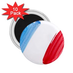 Tricolor Banner Flag France, Blue White Red Watercolor 2 25  Magnets (10 Pack)  by picsaspassion