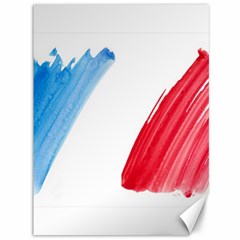 Tricolor Banner Flag France, Blue White Red Watercolor Canvas 36  X 48   by picsaspassion