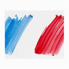 Tricolor Banner Flag France, Blue White Red Watercolor Small Glasses Cloth (2-side) by picsaspassion