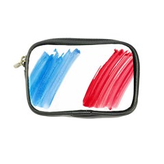 Tricolor Banner Flag France, Blue White Red Watercolor Coin Purse by picsaspassion