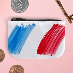 Tricolor Banner Flag France, Blue White Red Watercolor Mini Coin Purses by picsaspassion