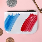 Tricolor banner flag France, blue white red watercolor Mini Coin Purses Back