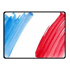 Tricolor Banner Flag France, Blue White Red Watercolor Fleece Blanket (small) by picsaspassion