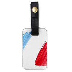 Tricolor Banner Flag France, Blue White Red Watercolor Luggage Tags (one Side)  by picsaspassion