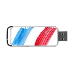 Tricolor Banner Flag France, Blue White Red Watercolor Portable Usb Flash (two Sides) by picsaspassion