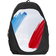 Tricolor Banner Flag France, Blue White Red Watercolor Backpack Bag by picsaspassion