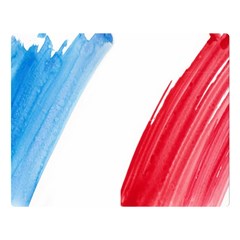 Tricolor Banner Flag France, Blue White Red Watercolor Double Sided Flano Blanket (large)  by picsaspassion