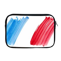 Tricolor Banner Flag France, Blue White Red Watercolor Apple Macbook Pro 17  Zipper Case by picsaspassion