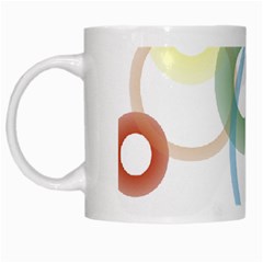 Rainbow Colors Circles White Mugs by picsaspassion